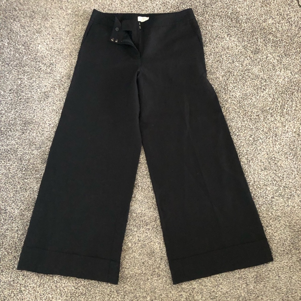Ann Taylor Black Wide-Leg Trousers